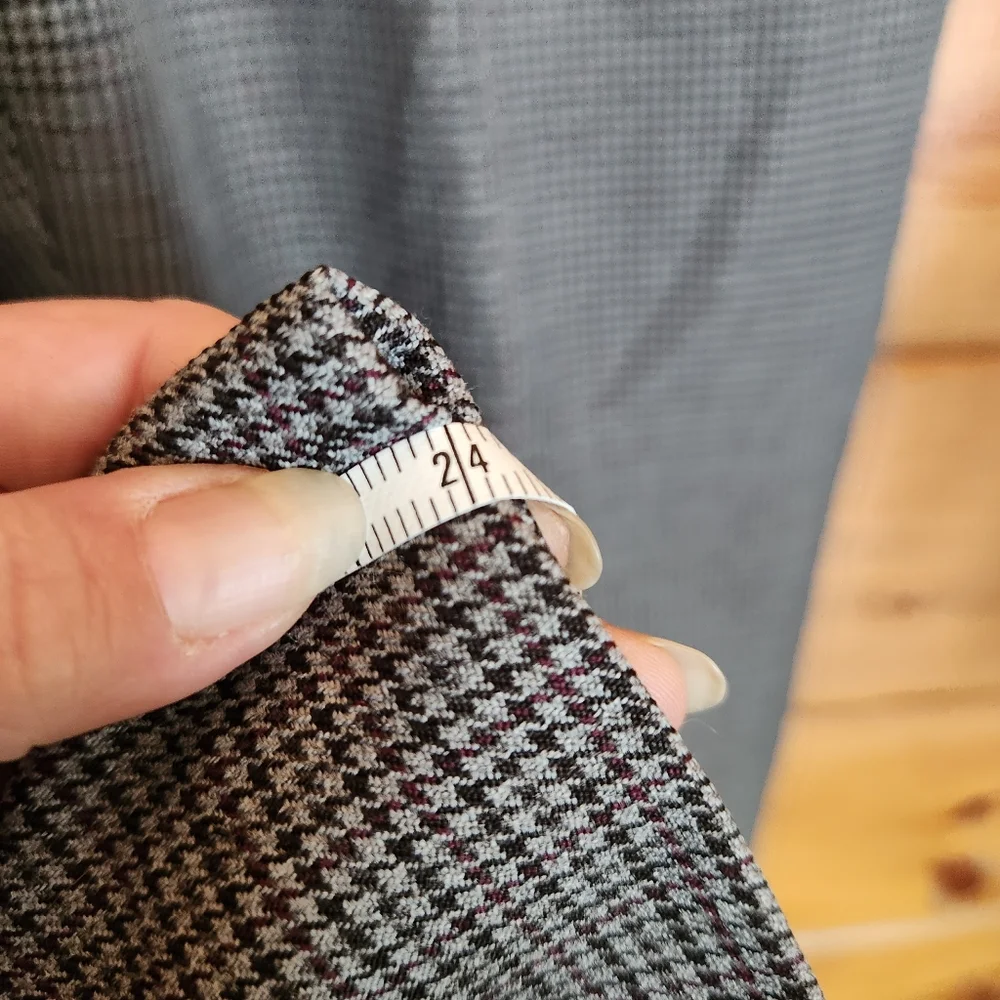 Alfred Dunner 💜 Gray Houndstooth Trouser Stretch Crop Dress Pant Petite 14 X24